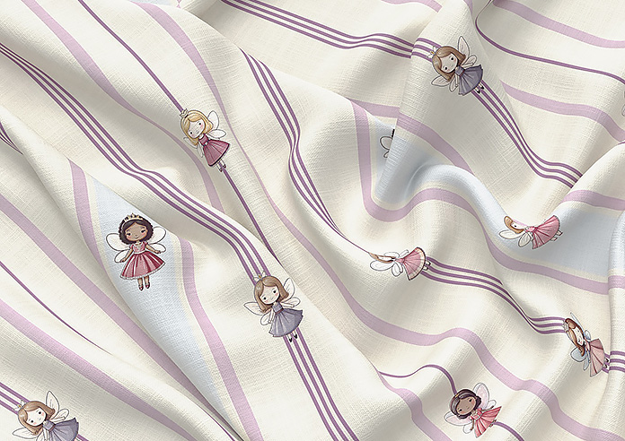 Fairy Cakes, Fairy Stripe Sponge - Roman Blind - Image 4